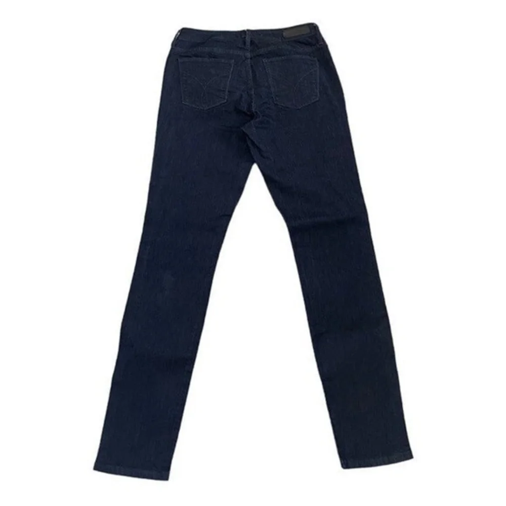 Calvin Klein Womens Dark Blue Curvy Skinny Jeans 8x32 Mid Rise Stretch Denim EXC - Picture 7 of 7